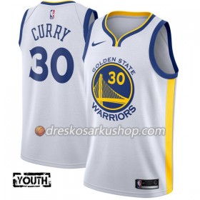 Dječji NBA Dres Golden State Warriors Stephen Curry 30 Nike 2017-18 Bijela Swingman